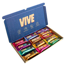 Vive Vegan Protein Bar & Snack Selection Box – 13 Assorted Bars