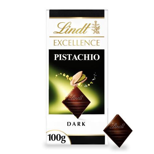 Lindt Lindt Excellence Pistachio Dark Chocolate Bar – 100g – Easter, Gift –