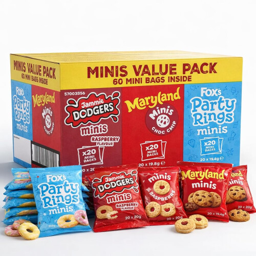 Fox Mini Biscuit Variety Pack 60 Count – Jammie Dodgers, Maryland