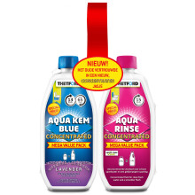 Thetford 30459CO Toilet Fluid and Rinse Concentrate Duo Pack, Blue &