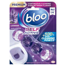 Bloo Self Active Single Lavender Toilet Rim Block. Hanging Toilet Rim