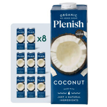 Plenish Organic Unsweetened Coconut Milk 1L (Pack of