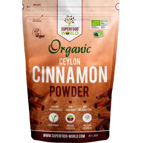Organic Ceylon Cinnamon Powder 300g - Premium Quality True Organic