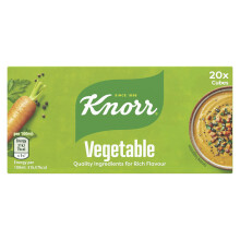 Knorr Vegetable Stock Cubes gluten-free to add a rich flavour to vegetable-based