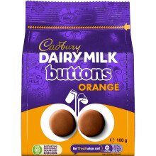 Cadbury Dairy Milk Chocolate Orange Flavour Giant Buttons, Sharing