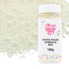 White Pearl Sprinkles By Baked With Love | 100g | Mother Of Pearl