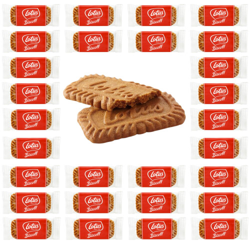 30 x Lotus Biscoff Caramelised Single Biscuits Individually Wrapped