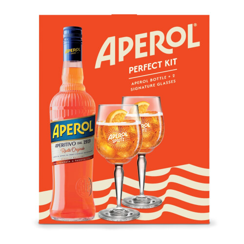 Aperol Spritz Gift Pack - Contains Aperol 70CL Bottle Plus 2 x