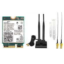 BE201 WIFI7 Card Tri-Band 2.4G/5.8G/6G 8774Mbps BT5.4 WiFI 7 Wireless WIFI Card M.2 Cnvio3 AX211 for Win10/11 64-Bit