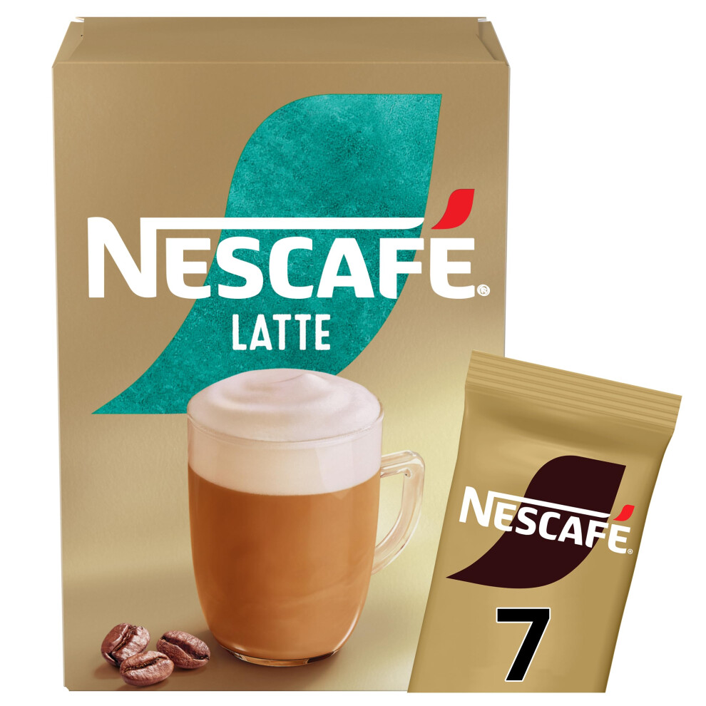 Nescafe Nescafé Latte Instant Coffee 7 Sachets, 100Percent Responsibly