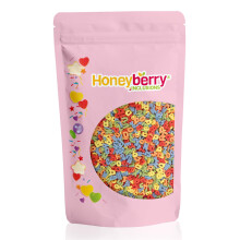 HONEYBERRY INCLUSIONS Multicoloured Letters Sprinkles 200g - Edible