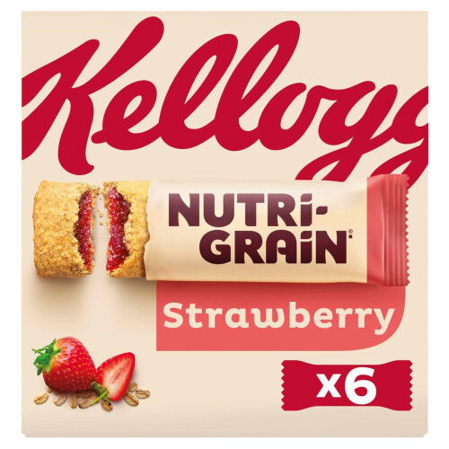 Kellogg's Nutri-Grain Strawberry Breakfast Bakes Cereal Bars 6x37g