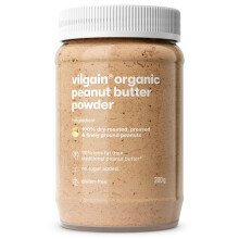 Vilgain Organic Peanut Butter Powder (200 g) – No Added Sugar, Vegan Protein Powder with 50% Plant-Based Protein