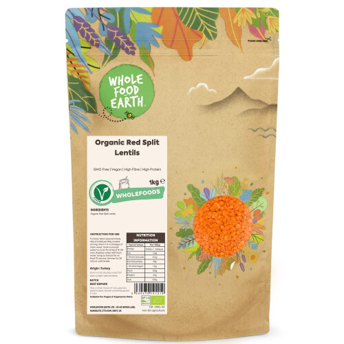 Wholefood Earth - Organic Red Split Lentils, 1