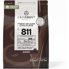Callebaut 811 Finest Dark Chocolate Couverture Callets 54.5% Cocoa 2.5kg