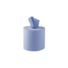 Jantex DL921 Centrefeed Blue Roll Paper Towels - 2 Ply Recycled Wiping Paper, Em