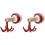 Six-Claw Hook Multi-Function Spatula Spoon Kitchenware Storage Rack Retro Suction Cup Seamless Wall Hanging Red 1