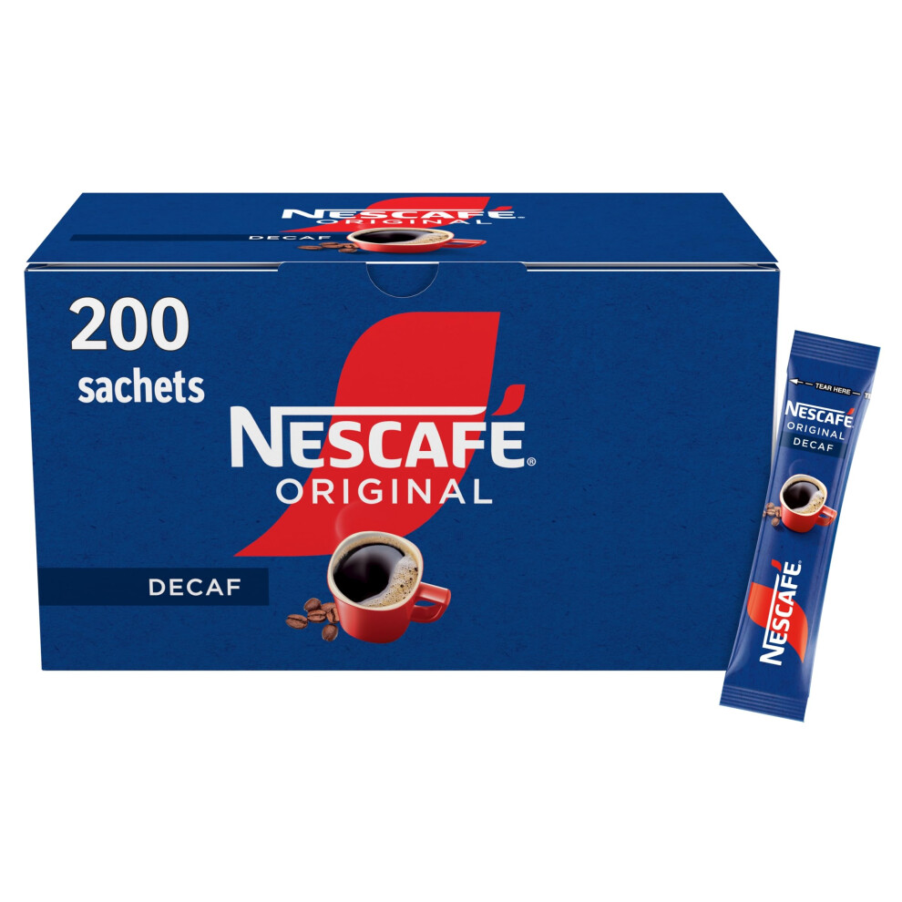 Nescafe Nescafé Original Decaf Instant Coffee Sachets - 200 X 1.8G Sticks