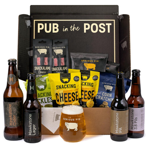 Serious Pig + Hawkstone Gift Set with Glassware and Gourmet Pub