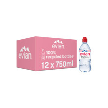 Evian Still Natural Mineral Water 12 x 750