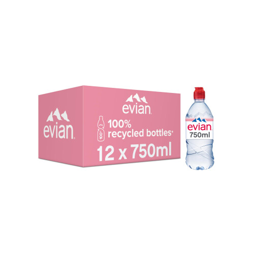 Evian Still Natural Mineral Water 12 x 750