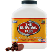 Survival Tabs - 15 dagars överlevnadsförråd - Glutenfri och icke-GMO 25 års hållbarhet (180 tabletter - Choklad)