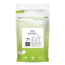 yourhealthstore 100% Pure Whole Milk Powder 300g, Made in Britain with British Milk, No Additives & Soy Lecithin, No Bovaer, Vegetarian
