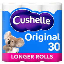 Cushelle Original Toilet Roll, 30 Longer