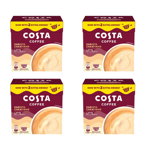Costa Coffee COSTA COFFEE LATTE PODS 4 PACKS (LATTE 10