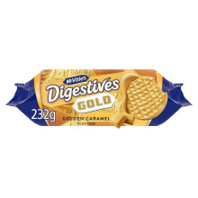 McVitie's Gold Chocolate Digestive Biscuits, Golden Caramel Flavour,