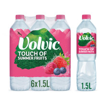 Volvic Touch of Fruit Summer Fruits Still Flavoured Water Multipack 6x1.5L