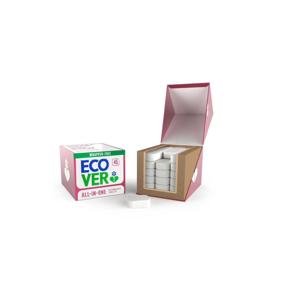 Ecover All-In-One Dishwasher Tablets, Contains Salt & Rinse Aid,