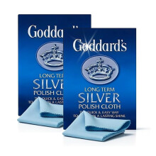 Silver Polishing Cloth Pack of 2 – Anti Tarnish Jewellery Cleaning Cloth for Sterling Silver, Rings, Necklaces & Silverware