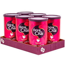 Drink Me Chai Spiced Chai Latte 250g (Pack of 6) - Just Add Water, Chai Latte Po