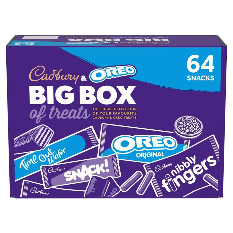Cadbury & Oreo Big Box Of Treats, 64 Assorted Chocolates And Snacks,