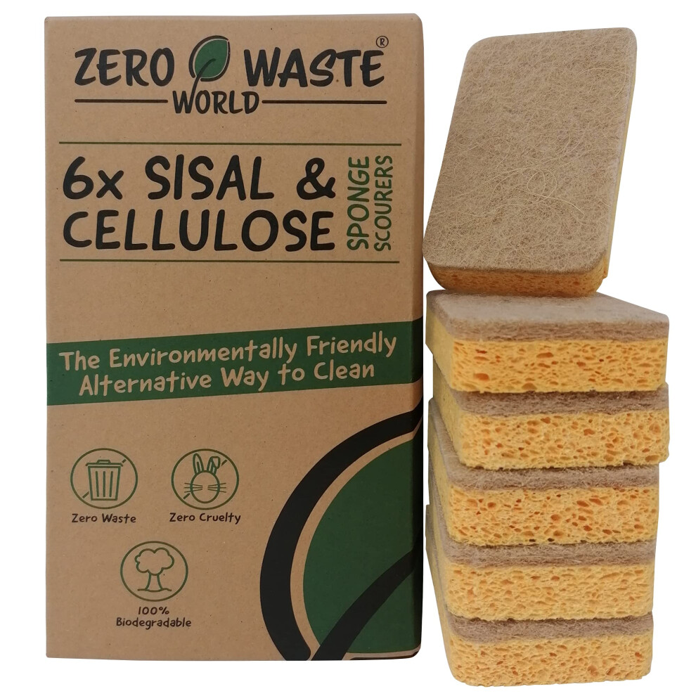 Zero Waste World Natural Sponge -Eco Friendly Washing Up Sponges,