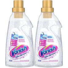 Vanish Oxi Action Fabric Stain Remover and Whitener Gel Whites, 750ml, Pack of 2