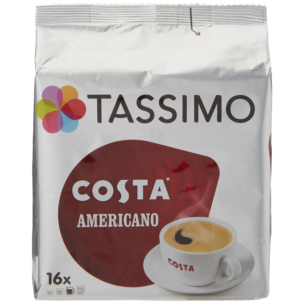 Tassimo Costa Americano Coffee Pods, Pack Of 16