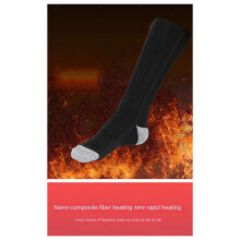 Beheizte Socken für Damen und Herren, Langanhaltend Beheizbare Thermosocken für Camping, Wandern, Angeln, Skifahren und Jagen, Schwarz