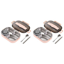 2X 1.5L Bento Boxes for Student, Thermal Insulation Bento Lunch Box Tableware Set,Lunch Containers for Kids Lunch Box,B