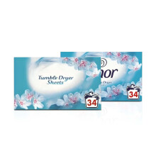 2 x 34 Tumble Dryer Sheets Spring Awakening Fabric Conditioner Fresh Cloth Fresh Fragrance Long Lasting Freshness Tumble Drying for Clean & Soft
