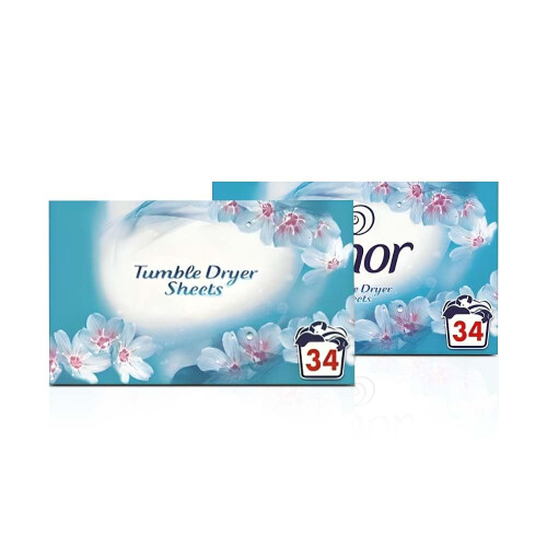 2 x 34 Tumble Dryer Sheets Spring Awakening Fabric Conditioner Fresh