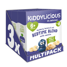 Kiddylicious Bedtime Blend Blueberry, Banana & Oat Pouches - Delicious Pouches f