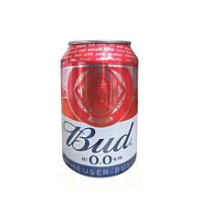 Budweiser Zero 0% Alcohol Free Lager Beer Can, 24 x 330 ml,packaging