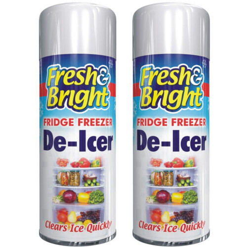 Rapide 2 X 200ml Quick Ice Remover Anti-Bacterial Fridge Freezer De-Icer