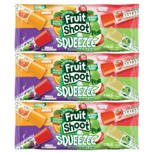 Fruit Shoot No Added Sugar Squeezy Ice Pops - PACK OF 3 (i.e. 36 x 45ml Freeze p