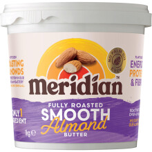 Meridian - Smooth Almond Butter 1kg | Natural Nut Butter, No Palm