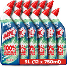 Harpic Limescale Remover, Toilet Cleaner, Original, 750ml (12 x
