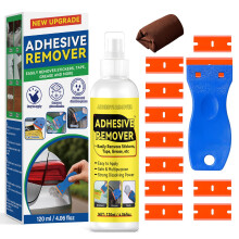 Sticky Stuff Remover, Adhesive Remover With Scraper & 10 Blades, for Tape, Sticker Residue, Chewing Gum, Tar, Grease, Wax, Wet Paint, Crayon