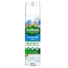 Zoflora Mountain Air Air & Fabric Mist Spray, 1 x 300ml, Odour Eliminator, Long-Lasting Fresh Scent, Antibacterial & Multi-Purpose